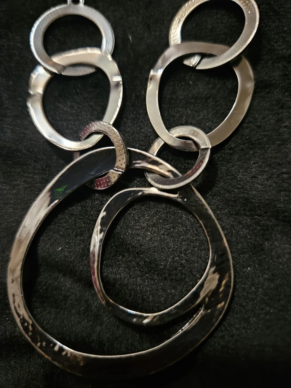 Paparazzi Silver Linked Circle Pendant Necklace and Earring Set